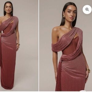 JLUXLABEL One-Shoulder Rose Dress